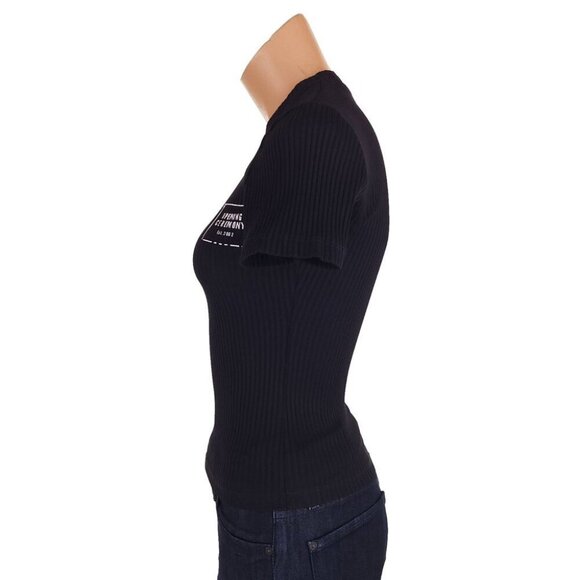 Opening Ceremony Box Logo-Print Rib T-Shirt Size XS Womens Black Tee $180 - Picture 5 of 15